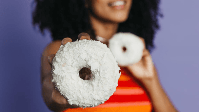Coconut flakes donut